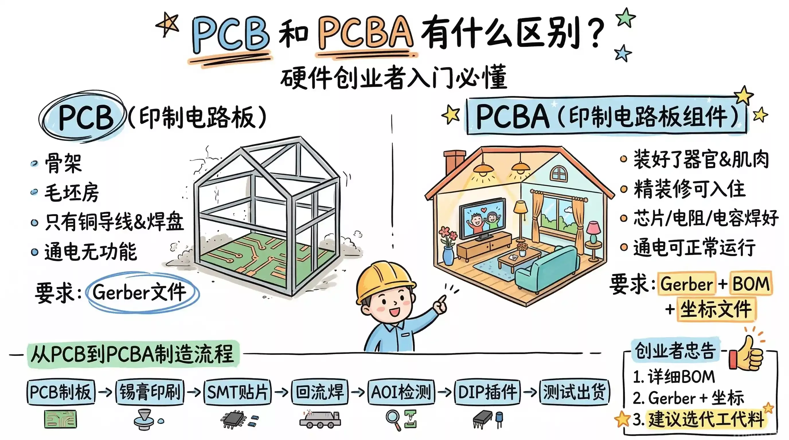 PCB和PCBA有什么区别？硬件创业者入门必须搞懂的基础概念 | 山西英特丽
