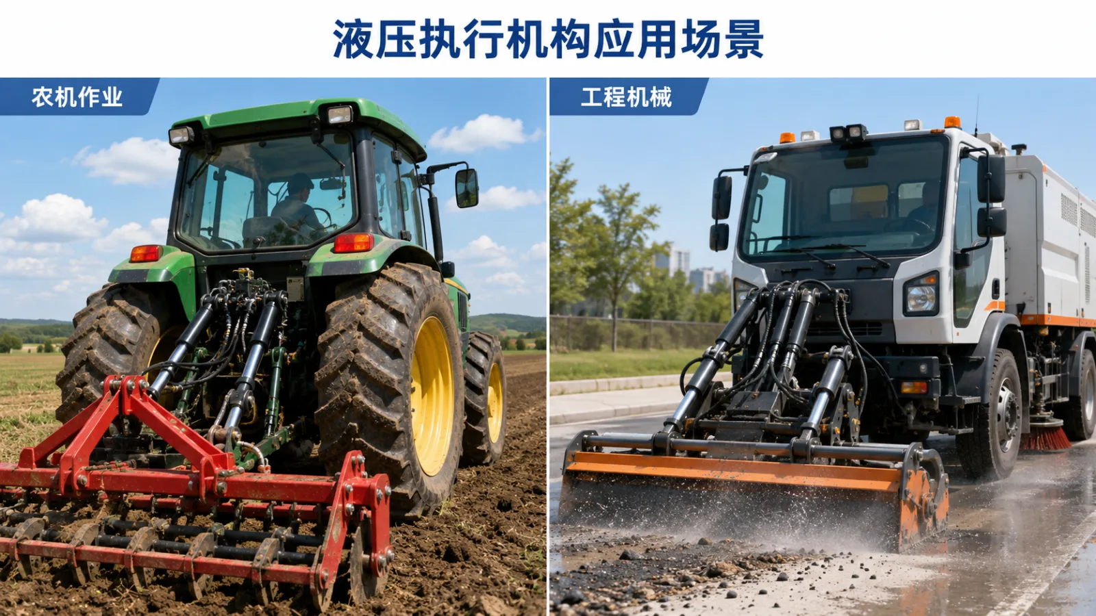 液压电磁阀控制器应用场景-工程机械农机液压执行机构电控示意