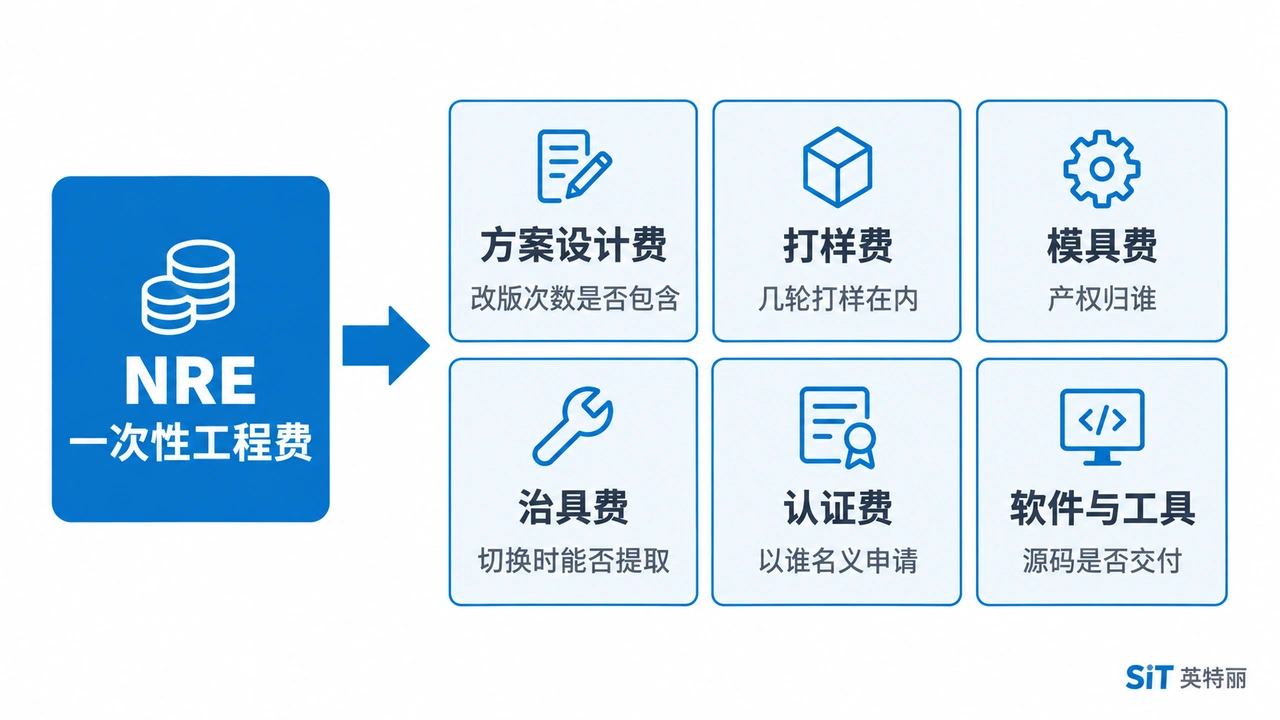 电子产品ODM怎么谈合作_NRE拆项模具治具产权认证名义与知识产权边界-山西英特丽电子(图1) 电子产品ODM的NRE费用六项科目拆解图-方案设计打样模具治具认证与软件工具费用及各自谈判要点