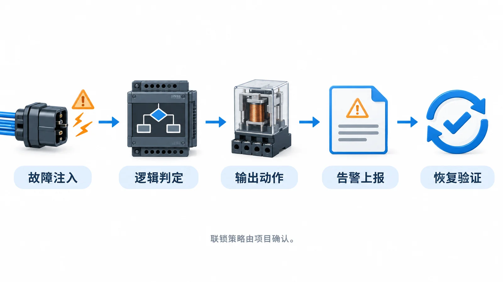 液冷储能控制板PCBA代工:泵阀、传感器和告警联锁如何测试?(图2) 液冷控制板告警联锁测试-故障注入判定输出上报与恢复验证