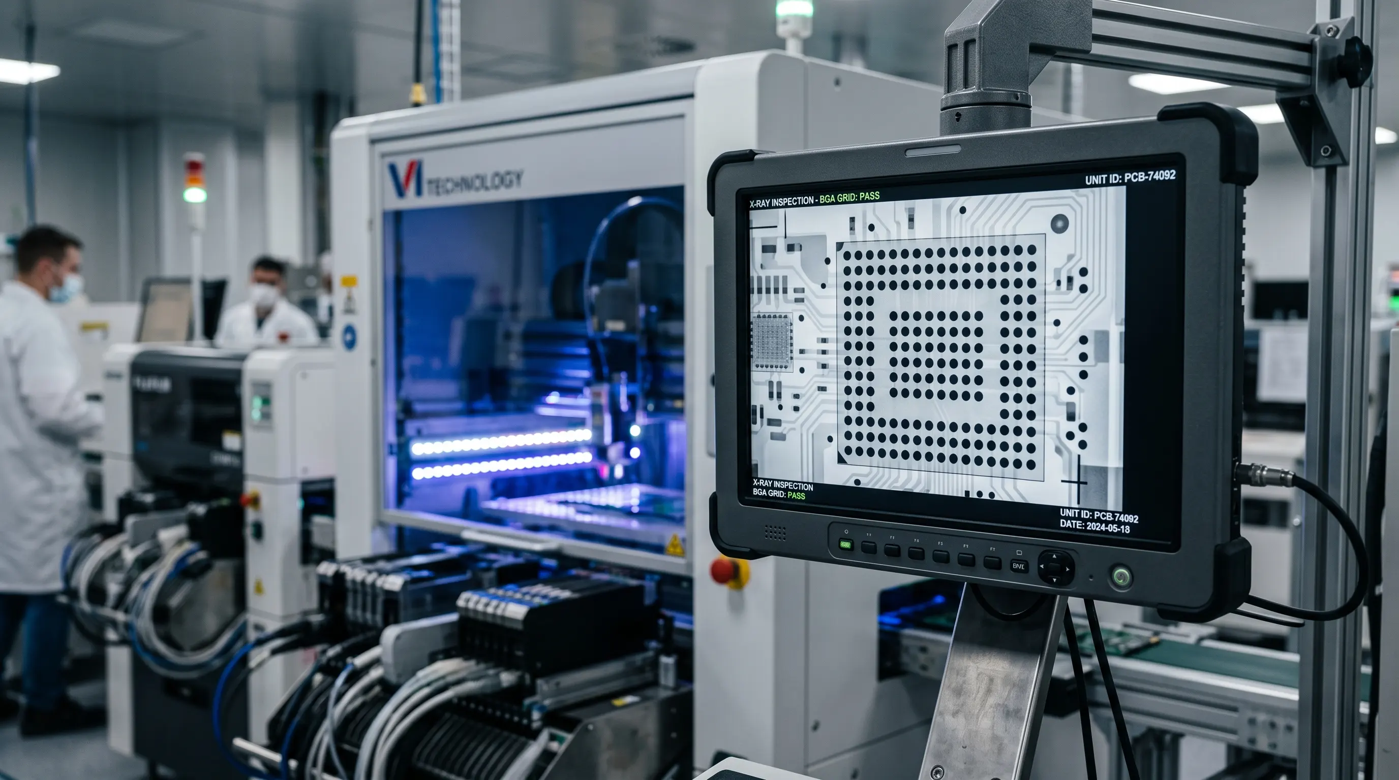 逆变器DSP主控板BGA芯片X-Ray焊点检测与AOI设备